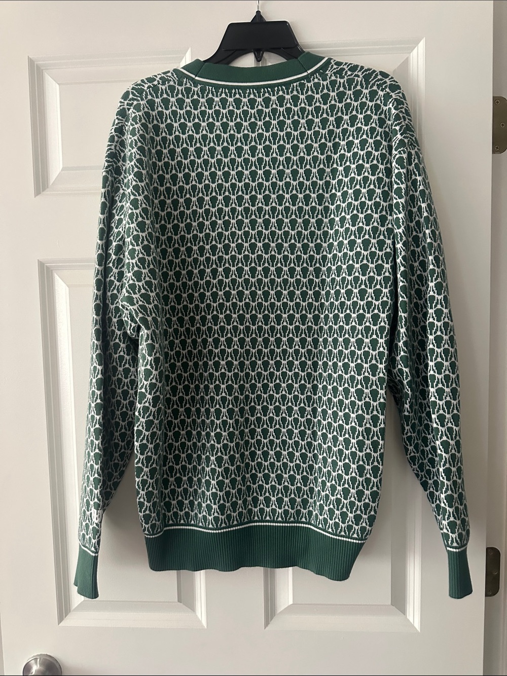 Wilson Green & White Tennis Ball Patterned V-Neck Cardigan - Picture 2 of 2